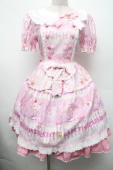 BABY,THE STARS SHINE BRIGHT / Sweetheart Parfaiteria柄ワンピース  ピンク S-26-03-02-027-BA-OP-AS-ZS