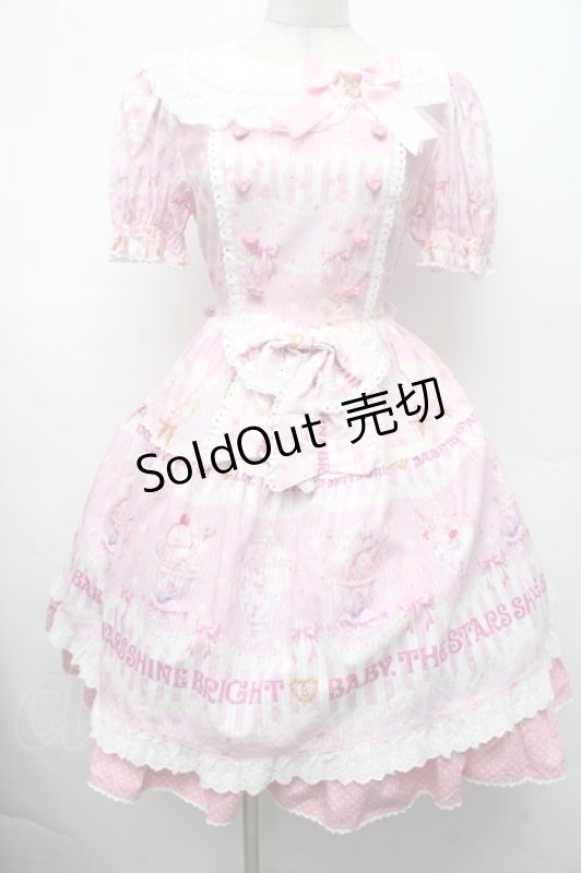 画像1: BABY,THE STARS SHINE BRIGHT / Sweetheart Parfaiteria柄ワンピース  ピンク S-26-03-02-027-BA-OP-AS-ZS (1)