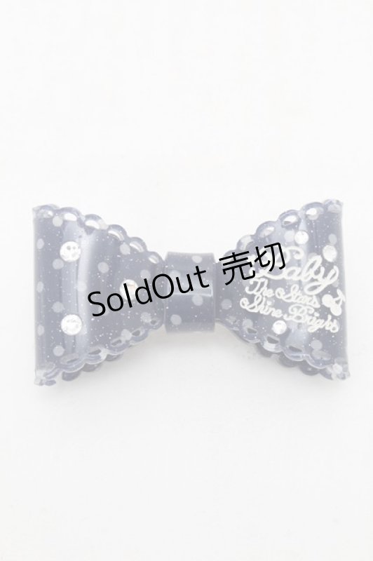 画像1: BABY,THE STARS SHINE BRIGHT / チェリードットリボンバレッタ  紺 S-26-03-04-004-BA-AC-AS-ZS (1)