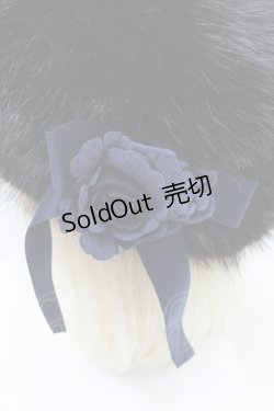画像4: Moi-meme-Moitie / コサージュ付きファーハット  黒 S-26-03-04-039-MO-AC-HR-ZS