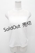 m petit by misako / NINA'S パット付きレースタンクトップ  白 S-26-03-04-044-LO-TO-HR-ZS