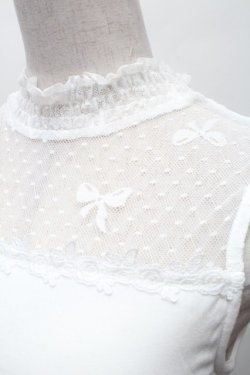 画像3: m petit by misako / NINA'S パット付きレースタンクトップ  白 S-26-03-04-044-LO-TO-HR-ZS