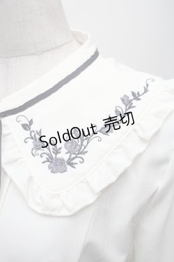 画像3: axes femme / ブーケ刺繍フリル襟ブラウス  アイボリー S-26-03-04-045-AX-BL-HR-ZS