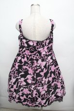画像2: Angelic Pretty / ラッピングリボンジャンパースカート  黒ｘピンク S-26-03-04-052-AP-OP-HR-ZS (2)