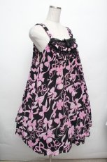 画像3: Angelic Pretty / ラッピングリボンジャンパースカート  黒ｘピンク S-26-03-04-052-AP-OP-HR-ZS (3)