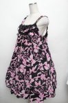 画像4: Angelic Pretty / ラッピングリボンジャンパースカート  黒ｘピンク S-26-03-04-052-AP-OP-HR-ZS (4)
