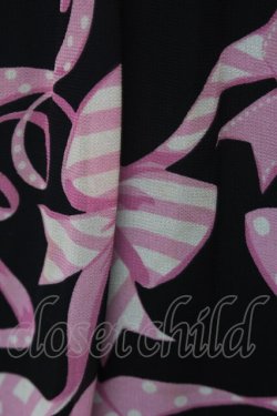 画像5: Angelic Pretty / ラッピングリボンジャンパースカート  黒ｘピンク S-26-03-04-052-AP-OP-HR-ZS