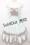 Angelic Pretty / Chess Chocolateジャボ付ジャンパースカート  ミント S-26-03-04-054-AP-OP-HR-ZS