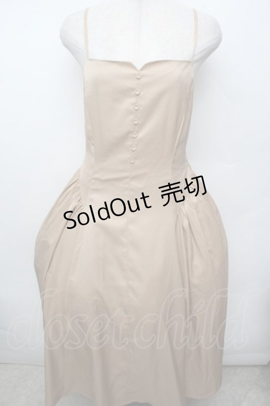 画像1: an another angelus / サイドギャザーキャミワンピース F ベージュ S-26-03-04-057-CA-TO-TE-ZS (1)