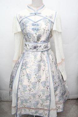 画像1: 星箱works / 彩花磁　 ロングワンピース  オフｘブルー S-26-03-04-058-PU-OP-AS-ZS