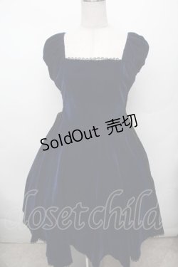 画像1: ATELIER PIERROT / Adenophoraベロアドレス 1 ネイビー S-26-03-04-059-EL-OP-TE-ZS