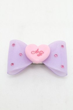 画像1: Angelic Pretty / きらめきハートリボンバレッタ  ラベンダー S-26-03-04-006-AP-AC-AS-ZS