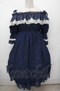 画像1: ALICE and the PIRATES / コーディリアワンピース  ネイビー S-26-03-04-060-PA-OP-HR-ZS