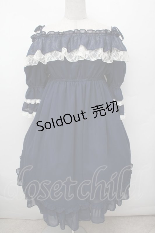 画像1: ALICE and the PIRATES / コーディリアワンピース  ネイビー S-26-03-04-060-PA-OP-HR-ZY (1)