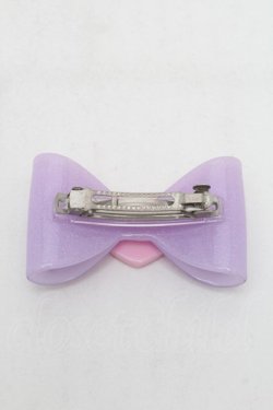 画像2: Angelic Pretty / きらめきハートリボンバレッタ  ラベンダー S-26-03-04-006-AP-AC-AS-ZS