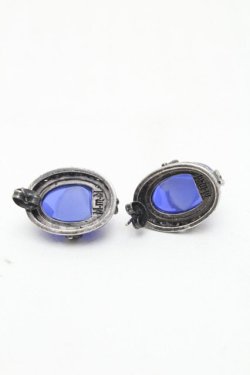 画像2: Moi-meme-Moitie / ローズカボションピアス  サファイアローズ S-26-03-04-001-MO-AC-HR-ZS