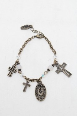 画像2: Moi-meme-Moitie / ホーリークロスブレスレット  アンティークゴールドｘ白 S-26-03-04-009-MO-AC-HR-ZS