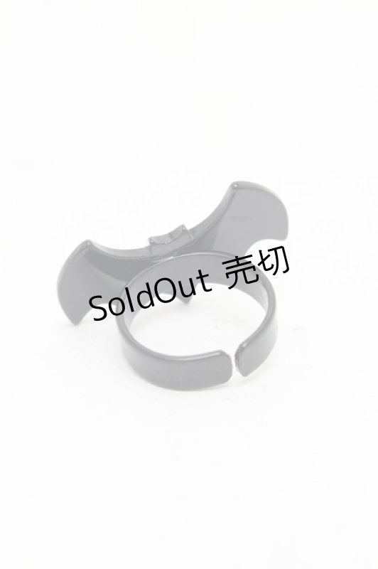 画像2: Moi-meme-Moitie / 蝙蝠リング  黒 S-26-03-04-011-MO-AC-HR-ZS (2)