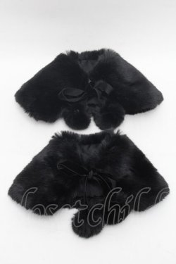 画像1: Angelic Pretty / Girlyファーアンクルカバー  黒 S-26-03-04-015-AP-ZA-HR-ZS