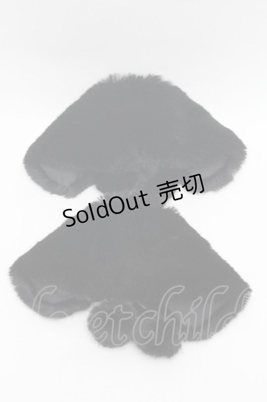 画像2: Angelic Pretty / Girlyファーアンクルカバー  黒 S-26-03-04-015-AP-ZA-HR-ZS (2)