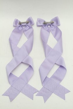 画像2: LOTUS ribbon / ツインテールリボンバレッタ  ラベンダー S-26-03-04-018-EL-ZA-AS-ZS