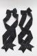 画像1: LOTUS ribbon / ツインテールリボンバレッタ  黒 S-26-03-04-019-EL-ZA-AS-ZS (1)