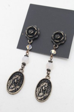 画像3: Moi-meme-Moitie / ホーリーローズピアス  アンティークゴールドｘ白 S-26-03-04-002-MO-AC-HR-ZS