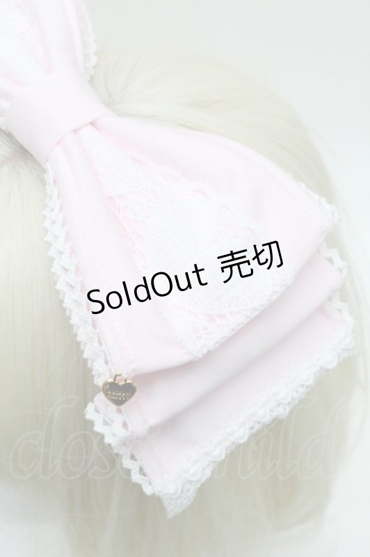 画像2: Angelic Pretty / Heartヒロインリボンヘッドドレス(無地)  ピンク S-26-03-04-028-AP-AC-AS-ZS (2)