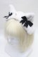 画像1: Angelic Pretty / Milk Catヘッドドレス  白ｘ黒 S-26-03-04-030-AP-AC-HR-ZS (1)