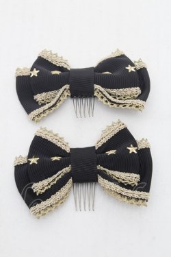 画像1: Angelic Pretty / British Starコーム  黒 S-26-03-04-003-AP-AC-AS-ZS