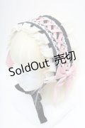 LOLITA / ヘッドドレス  黒ｘピンク S-26-03-04-035-LO-ZA-AS-ZS