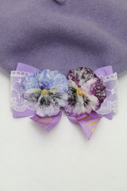 画像3: LOLITA / お砂糖すみれベレー帽  ラベンダー S-26-03-04-037-LO-ZA-AS-ZS