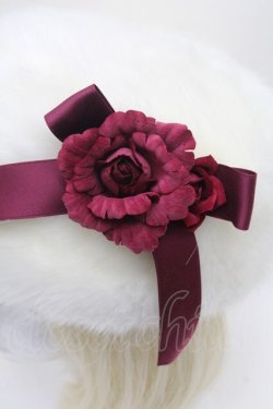 画像4: Moi-meme-Moitie / コサージュ付きファーハット  白 S-26-03-04-038-MO-AC-HR-ZS