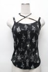 画像1: Emily Temple cute / プリントキャミソール  黒ｘ白 S-26-03-06-001-ET-TO-AS-ZS (1)