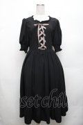m petit by misako / AMレースアップワンピース M 黒 S-26-03-06-028-LO-OP-AS-ZS