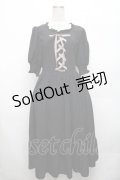 m petit by misako / AMレースアップワンピース M 黒 S-26-03-06-028-LO-OP-AS-ZS