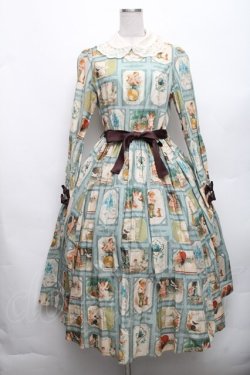 画像1: Innocent World / ベルエポックワンピース  ブルーｘショコラ S-26-03-06-033-IW-OP-AS-ZS