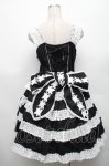 画像2: BABY,THE STARS SHINE BRIGHT / エリザベスジャンパースカート  黒ｘ白 S-26-03-06-036-BA-OP-HR-ZS (2)