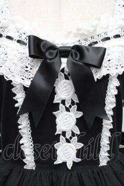 画像3: BABY,THE STARS SHINE BRIGHT / エリザベスジャンパースカート  黒ｘ白 S-26-03-06-036-BA-OP-HR-ZS