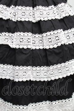 画像4: BABY,THE STARS SHINE BRIGHT / エリザベスジャンパースカート  黒ｘ白 S-26-03-06-036-BA-OP-HR-ZS