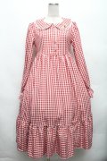 FLC / hsギンガムマルエリワンピース M 赤ｘ白 S-26-03-06-040-LO-OP-HR-ZS