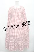FLC / hsギンガムマルエリワンピース M 赤ｘ白 S-26-03-06-040-LO-OP-HR-ZS