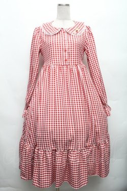 画像1: FLC / hsギンガムマルエリワンピース M 赤ｘ白 S-26-03-06-040-LO-OP-HR-ZS