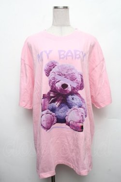 画像1: Amilige / Baby Bear BIG Tシャツ  ピンク S-26-03-06-005-PU-TS-HR-ZS