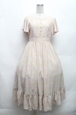画像1: evelyn / 肩フリル花柄ワンピース  ピンク S-26-03-06-043-LO-OP-HR-ZT0412W (1)