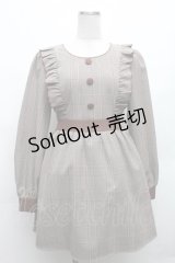 evelyn / ウエスト切替フリルワンピース  ブラウン S-26-03-06-044-LO-OP-HR-ZS