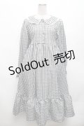 FLC / 星名桜子/ギンガムチェックワンピース M 黒ｘ白 S-26-03-06-047-LO-OP-AS-ZS