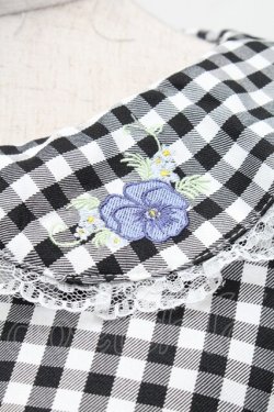 画像3: FLC / 星名桜子/ギンガムチェックワンピース M 黒ｘ白 S-26-03-06-047-LO-OP-AS-ZS