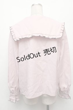 画像2: Ank Rouge / ビッグ襟フリルブラウス  ピンク S-26-03-06-006-CA-BL-HR-ZS