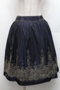 Jane Marple / ラメ刺繍スカート  紺 S-26-03-06-057-JM-SK-AS-ZS